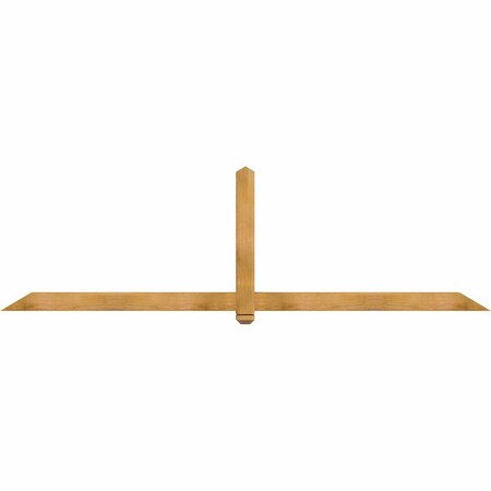 Ekena Millwork Eugene Rough Sawn Timber Gable Bracket, Western Red Cedar, 108"W x 31 1/2"H x 4"D x 4"F, 7/12 Pitch GBW108X31X0404EUG00RWR